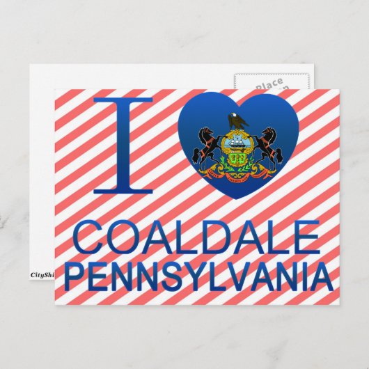 I Liebe Coaldale, PA Postkarte (Vorne/Hinten)