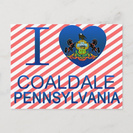 I Liebe Coaldale, PA Postkarte (Vorderseite)