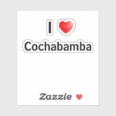 I Liebe Cochabamba Aufkleber (Blatt)