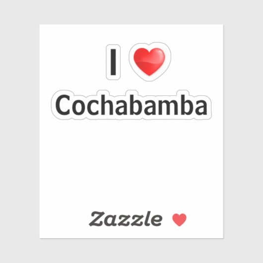 I Liebe Cochabamba Aufkleber (Blatt)