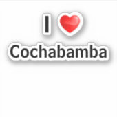 I Liebe Cochabamba Aufkleber (Vorderseite)