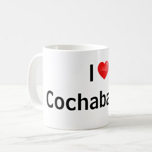 I Liebe Cochabamba Kaffeetasse (Vorderseite Links)