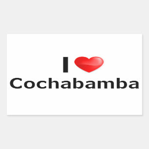 I Liebe Cochabamba Rechteckiger Aufkleber