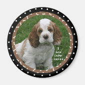 I Liebe Cocker Spaniel Hunde Magnet (Vorne)