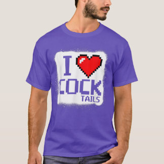 I Liebe Cocktails Funny Drink Pun Design für Männe T-Shirt