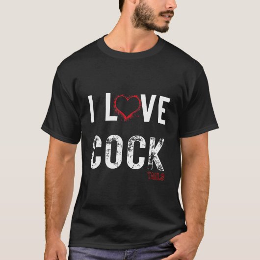 I Liebe Cocktails Funny Drink Pun I Herzencockta T-Shirt (Vorderseite)