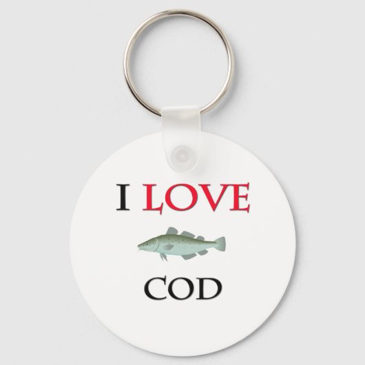I Liebe Cod Schlüsselanhänger (Vorderseite)