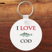 I Liebe Cod Schlüsselanhänger (Vorderseite)