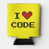 I Liebe-Code kann für Computerprogrammierer kühler Dosenkühler (Vorderseite)