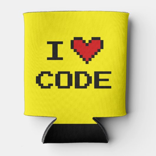 I Liebe-Code kann für Computerprogrammierer kühler Dosenkühler (Vorderseite)