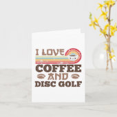 I Liebe Coffee and Disk Golf Retro Sunset Geschenk Karte (Gelbe Blume)