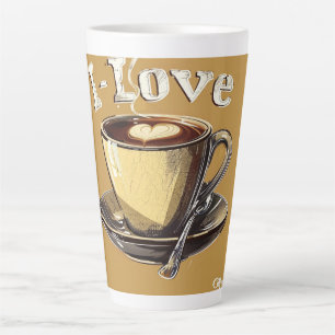 I Liebe Coffee Digital Art Milchtasse
