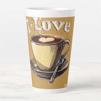 I Liebe Coffee Digital Art Milchtasse