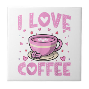 I Liebe Coffee - Funny Coffee Drink Coffein Addi Fliese