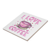 I Liebe Coffee - Funny Coffee Drink Coffein Addi Fliese (Seite)