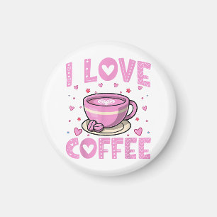 I Liebe Coffee - Funny Coffee Drink Coffein Addi Magnet