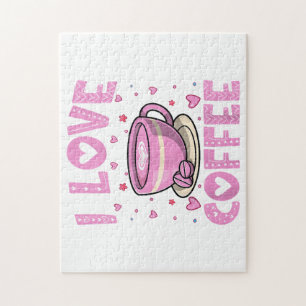I Liebe Coffee - Funny Coffee Drink Coffein Addi Puzzle