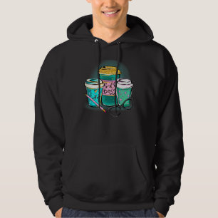 I Liebe Coffee Girl Boss Cup und Brille Blinz Hoodie