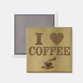 I Liebe Coffee Magnet (Vorderseite/Rückseite)