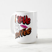 "I Liebe coffee" Tasse (Vorderseite Links)
