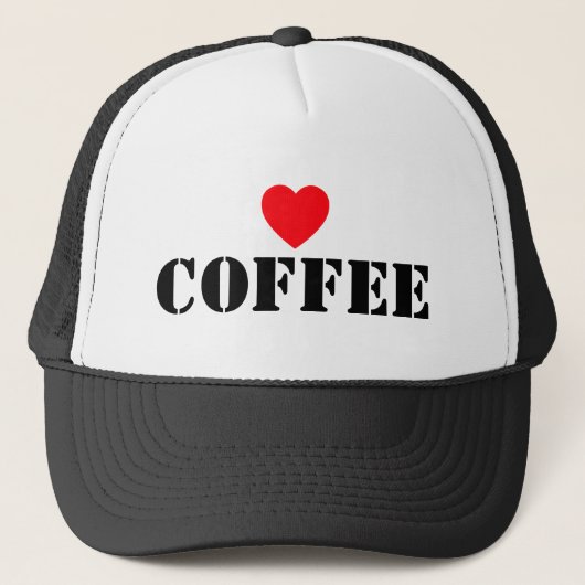 I Liebe Coffee™ Trucker Hat Truckerkappe (Vorderseite)