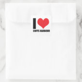 I Liebe Coffs Harbour Quadratischer Aufkleber (Tasche)