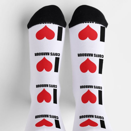 I Liebe Coffs Harbour Socken (Oben)