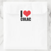 I Liebe Colac Quadratischer Aufkleber (Tasche)
