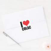 I Liebe Colac Quadratischer Aufkleber (Umschlag)