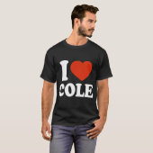 I Liebe Cole I Heole Cole Red Heart Valentine T-Shirt (Vorne ganz)