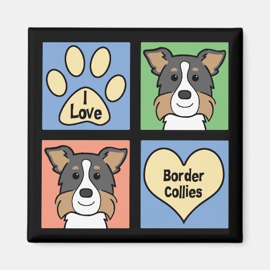I Liebe Colliese an den Grenzen Magnet (Vorne)