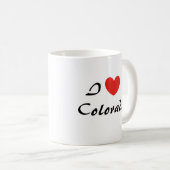 I Liebe Colorado Herz Typografie Kaffeezubereitung Kaffeetasse (VorderseiteRechts)