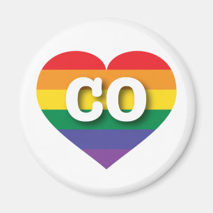 I Liebe Colorado Rainbow Heart Magnet
