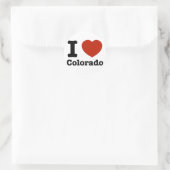 I Liebe Colorado Runder Aufkleber (Tasche)