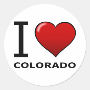 I LIEBE COLORADO RUNDER AUFKLEBER