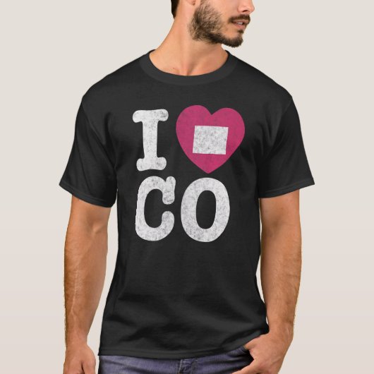 I Liebe Colorado Staat Rocky Mountains Ski T-Shirt (Vorderseite)