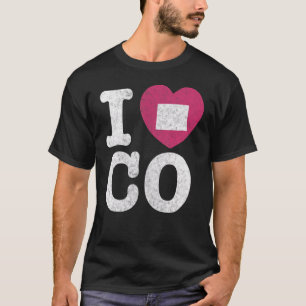 I Liebe Colorado Staat Rocky Mountains Ski T-Shirt