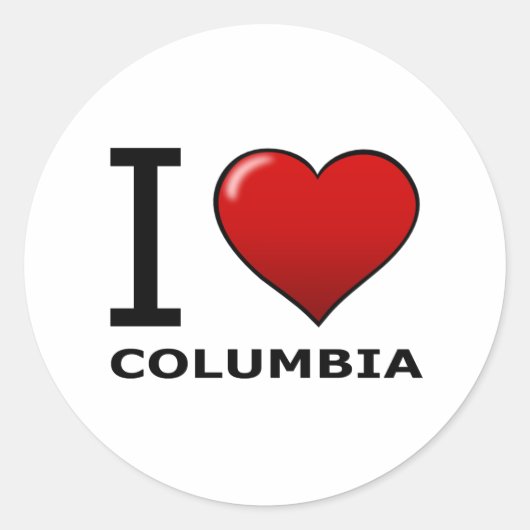 I LIEBE COLUMBIA, OH - OHIO RUNDER AUFKLEBER (Vorderseite)