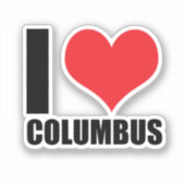 I Liebe Columbus Aufkleber (Vorderseite)