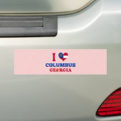 I Liebe Columbus, Georgia Autoaufkleber (Auf Auto)
