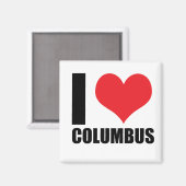 I Liebe Columbus Magnet (Vorderseite/Rückseite)