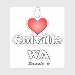 I Liebe Colville WA Aufkleber