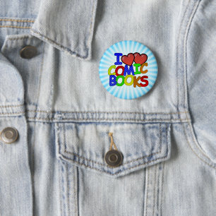 I Liebe Comic Books Button