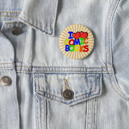 I Liebe Comic Books Button (Beispiel)
