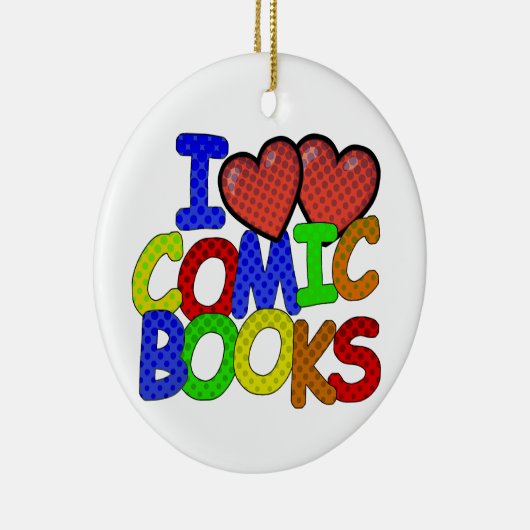 I Liebe Comic Books Keramik Ornament (Rechts)