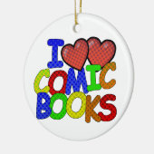I Liebe Comic Books Keramik Ornament (Links)