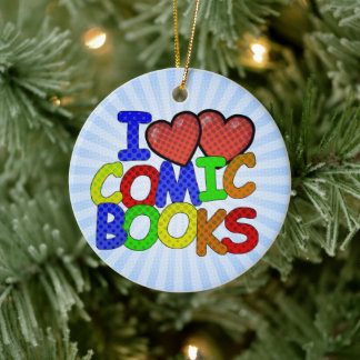 I Liebe Comic Books Keramik Ornament
