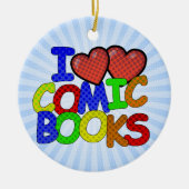 I Liebe Comic Books Keramik Ornament (Vorne)