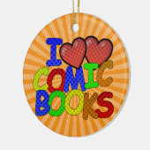 I Liebe Comic Books Keramik Ornament (Links)