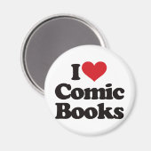 I Liebe Comic Books Magnet (Vorderseite/Rückseite)